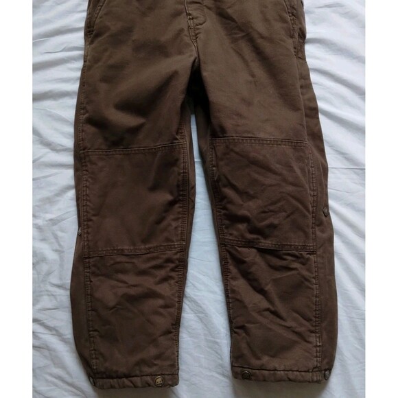 Berne Insulated Canvas Bibs Overalls Youth Medium 10-12 Brown Adjustable BB21BB - Picture 3 of 13